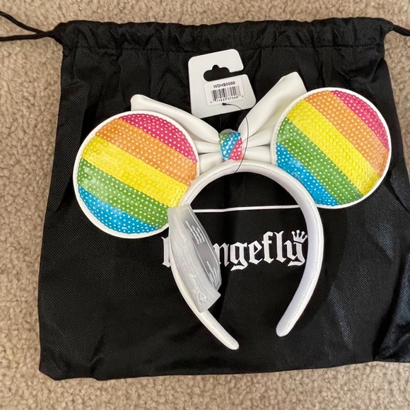 Loungefly DisneySequin Rainbow MiniBackpack, Wallet, and Ears - Picture 10 of 15